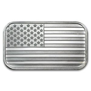 1 oz SilverTowne American Flag Silver Bar (New)