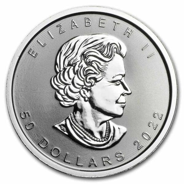2022 - Platinum Canadian Maple Leaf - 1 oz (BU) - Image 2
