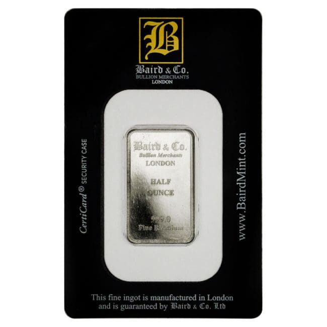 Buy 1/2 oz Baird Mint Rhodium Bar - Guidance Corporation