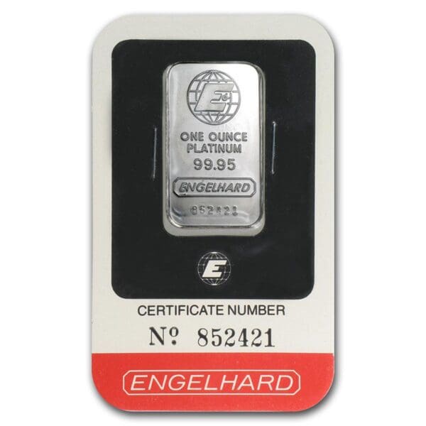 1 oz Platinum Bar Engelhard- in Original Assay and Packaging