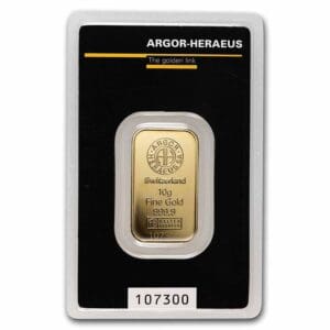 10 gram Gold Bar - Argor-Heraeus KineBar Design (In Assay)