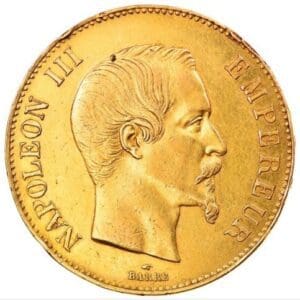 100 Francs Napoleon III Gold Coin Empurer (1855-1859)