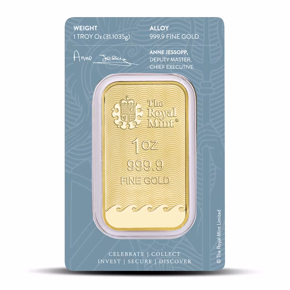 1 oz Britannia Gold Bar - The Royal Mint (New w/Assay)