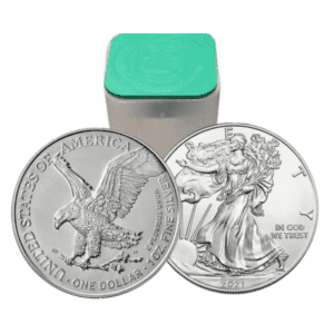 2021 Type 2 - Silver American Eagle Roll of 20 Coins (BU)