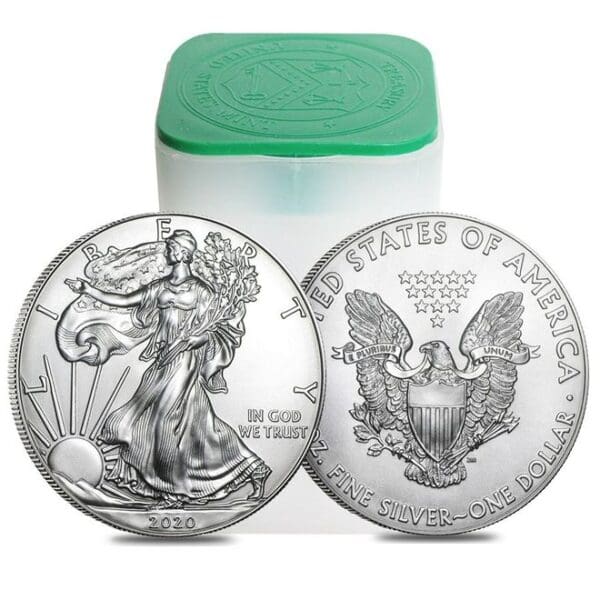 2020 - Silver American Eagle Roll of 20 Coins (BU)