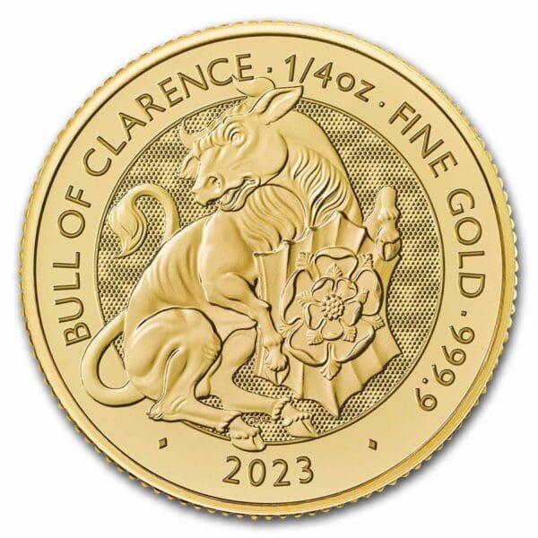 2023 - 1/4 oz Gold The Tudor Beasts - Bull of Clarence Coin (BU)