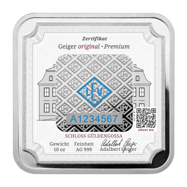 10 oz Geiger Edelmetalle Silver Bar (Sealed) - Image 2