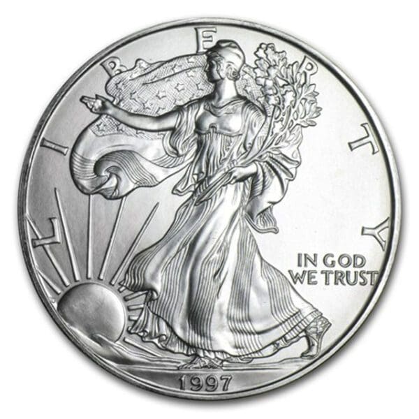 1997 - Silver American Eagle Roll of 20 Coins (BU) - Image 2