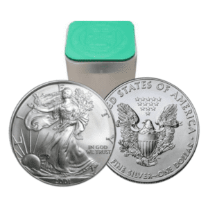 2001 - Silver American Eagle Roll of 20 Coins (BU)