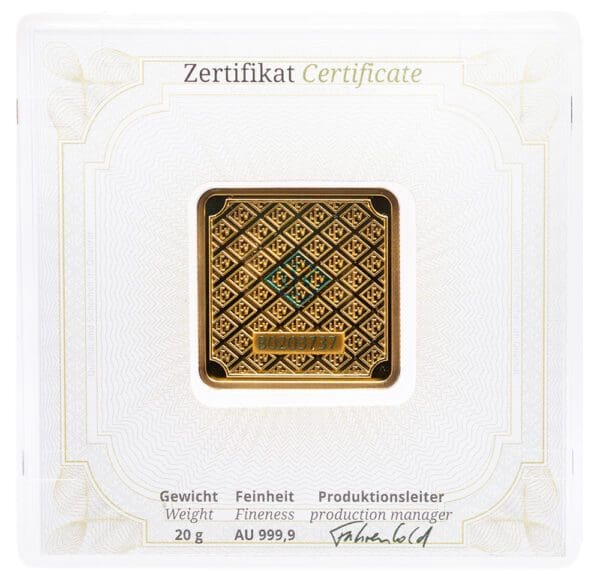 20 gram Geiger Edelmetalle Gold Bar (In Assay) - Image 2