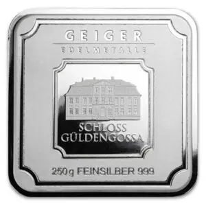 250 gram Geiger Edelmetalle Silver Bar (Sealed)