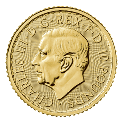 2025 Great Britain 24k Gold Britannia - King Charles III - 1/10 oz (BU)