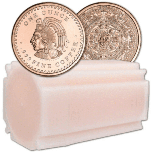 1 oz Copper Aztec Rounds - Monster Box of 500 Coins (BU)