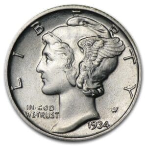 90% Silver Coins - Mercury Dimes - $1.00 Face Value - BU Condition