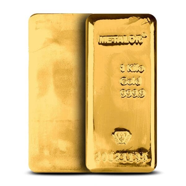 1 Kilo Gold Bar .9999 Fine - Metalor