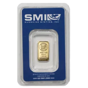 1 Gram Sunshine Mint Gold Bar - .9999 Fine in Sealed Assay