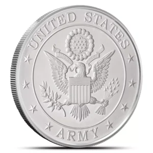 1 oz Silver US Army 'Because of the Brave' Round - .999 Fine Silver
