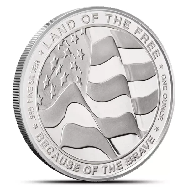 1 oz Silver US Army 'Because of the Brave' Round - .999 Fine Silver - Image 2