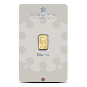 Britannia 1g Gold Bullion Minted Bar - 999.9 Fine Gold