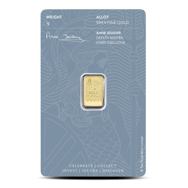 Britannia 1g Gold Bullion Minted Bar - 999.9 Fine Gold - Image 2