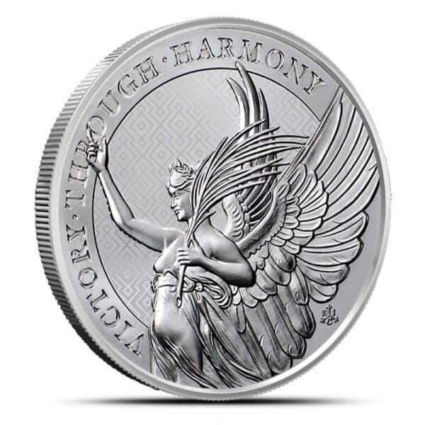 2022 5 oz Silver St. Helena Queen's Virtues Victory Coin - .999 Fine Silver