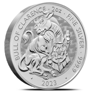 2023 2 oz British Silver Tudor Beasts Bull of Clarence Coin