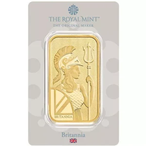 50g Royal Mint Britannia Gold Bar - .9999 Fine in Assay