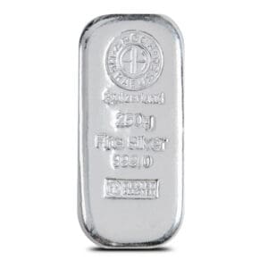 Argor Heraeus 250gm Silver Bar Cast