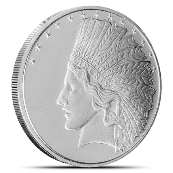 STM Silver 1 oz $10 Indian Replica Round