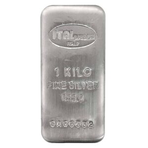 1 kg Italpreziosi Cast Silver Bar - 999 Pure
