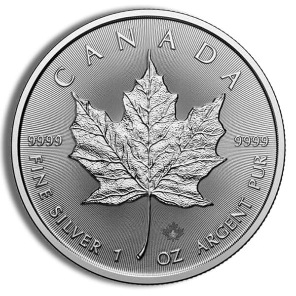 2025 - Silver Canadian Maple Leaf Tube of 25 - 1 oz Coins (BU) - Image 3