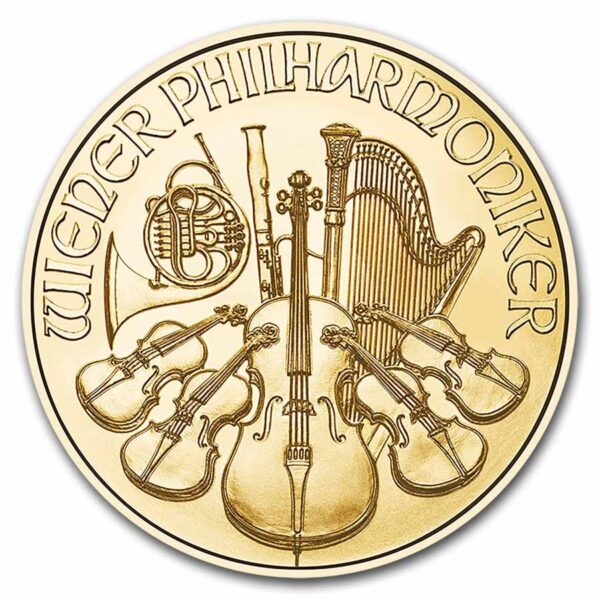 2025 - 1/4 oz Austrian Gold Philharmonic (BU) - Image 2