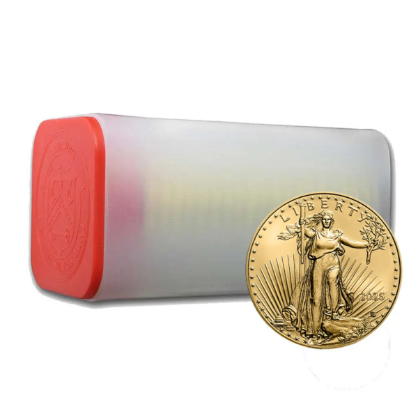 2025 - 1 oz Gold American Eagle - Sealed Tube of 20 Coins (BU)