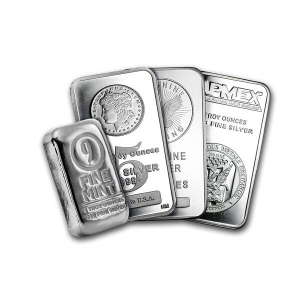 5 oz Silver Bar .999 Random Mint - New (BU)