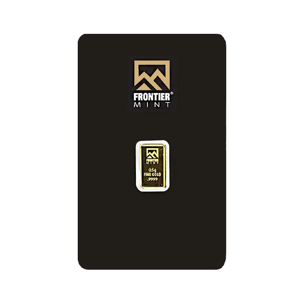 1/2 Gram Frontier Mint Gold Bar (Carded)