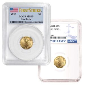 1/10 oz Graded Gold Eagle Varied Year MS69 (NGC/PCGS)