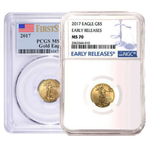 1/10 oz Graded Gold Eagle Varied Year MS70 (NGC/PCGS)