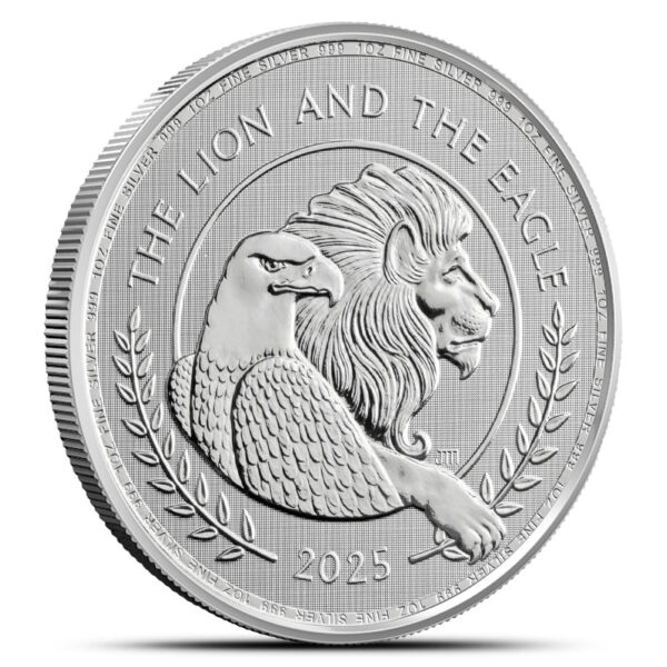 2025 British The Lion and The Eagle 1 oz Silver Coin BU