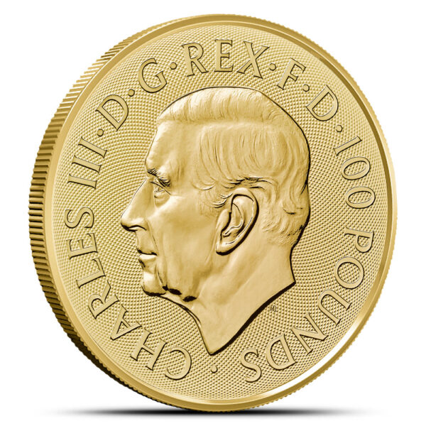 2025 1 oz Gold Great Britain Tudor Beast Greyhound (BU) - Image 2