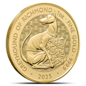 2025 1 oz Gold Great Britain Tudor Beast Greyhound (BU)
