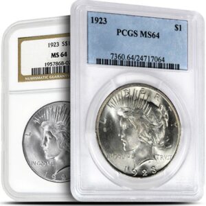 1 oz Graded Silver Peace Dollar Varied Year MS64 (NGC/PCGS)