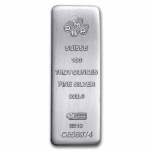 100 oz Pamp Suisse Cast Silver Bar (New)