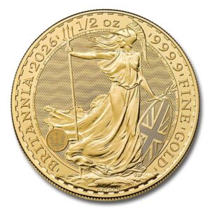 2026 Great Britain 24k Gold Britannia – King Charles III – ½ oz (BU)