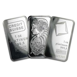 1 oz Platinum Bar - Varied Mint Uncarded - Secondary Market