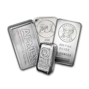 10 oz Silver Bar - Varied Mints - Secondary Market