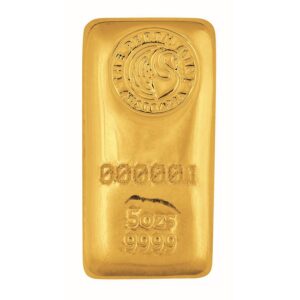 5 oz Gold Perth Mint Bar - Cast and Serialized