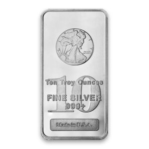 10 oz Silver Walking Liberty Bar
