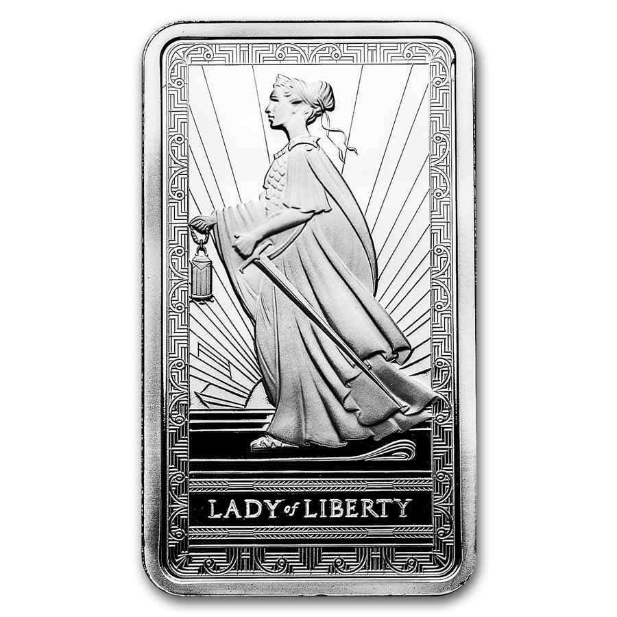 10 oz Silver Bar - PAMP Lady of Liberty (New)