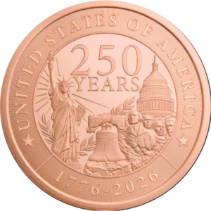 1 oz Copper Round 250th Anniversary Golden State Mint