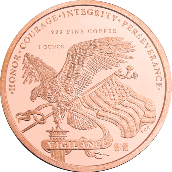 1 oz Copper Round 250th Anniversary Golden State Mint - Image 2
